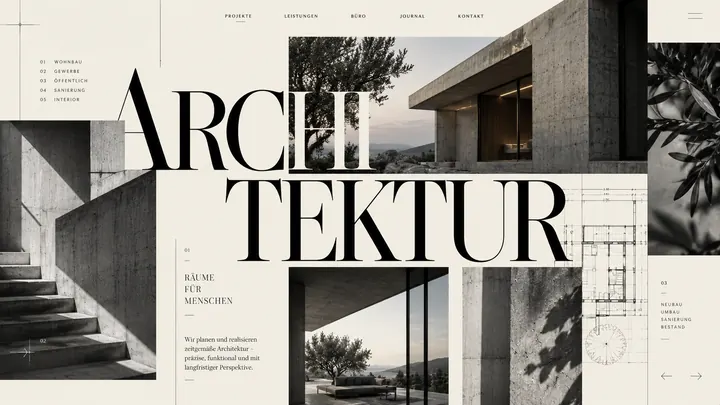 Website für Architekturbüro