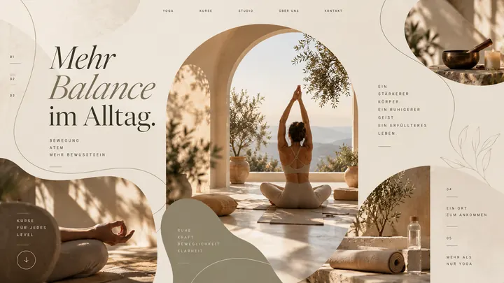 Website für Yoga-Studio