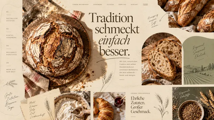 Website für Bäckerei