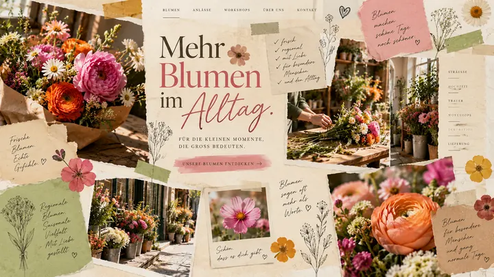 Website für Blumenladen