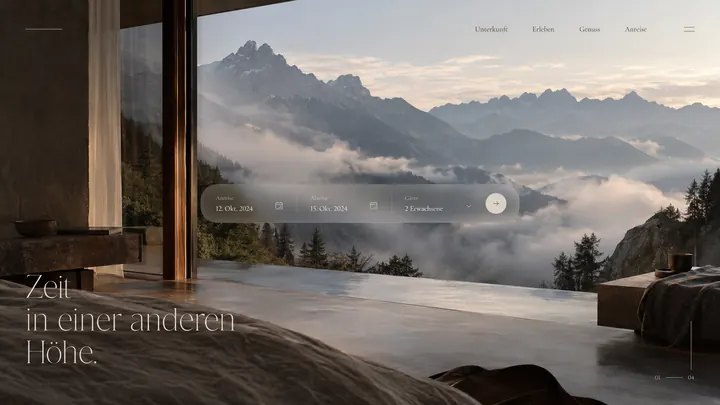 Website für Berghotel