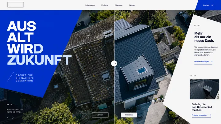 Website für Dachdecker