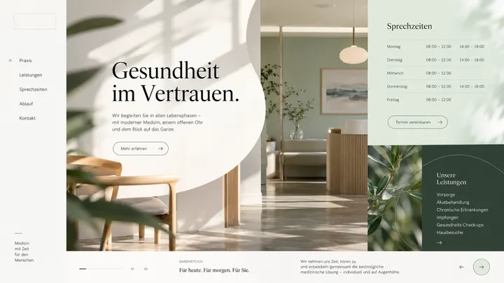 Website für Arztpraxis