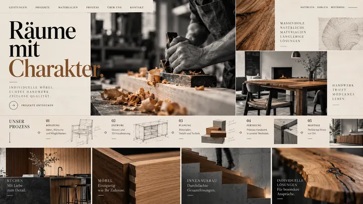 Website für Schreinerei