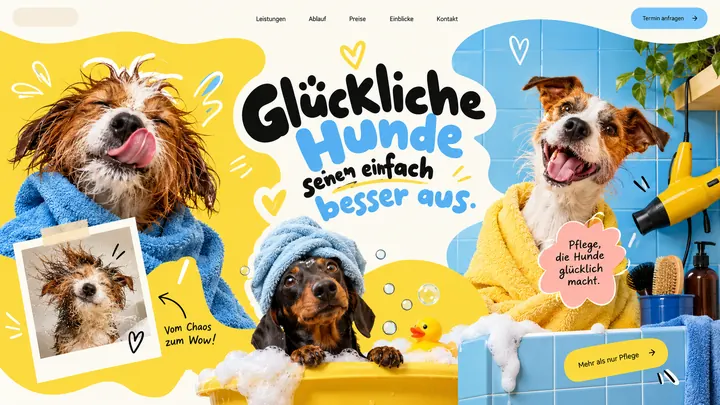 Website für Hundesalon