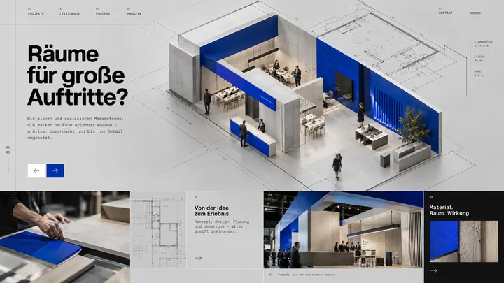 Website für Messebau