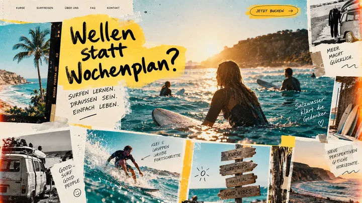 Website für Surfschule