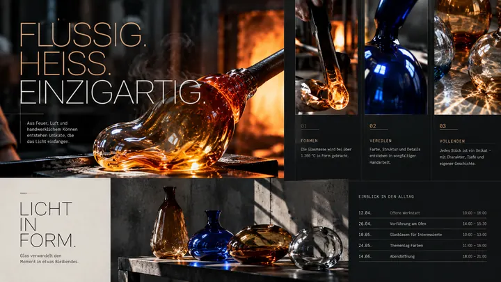 Website für Glasbläserei
