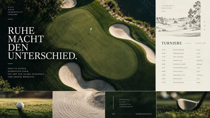 Website für Golfclub